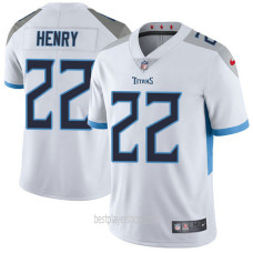 Mens Tennessee Titans #22 Derrick Henry Authentic White Road Vapor Jersey Bestplayer